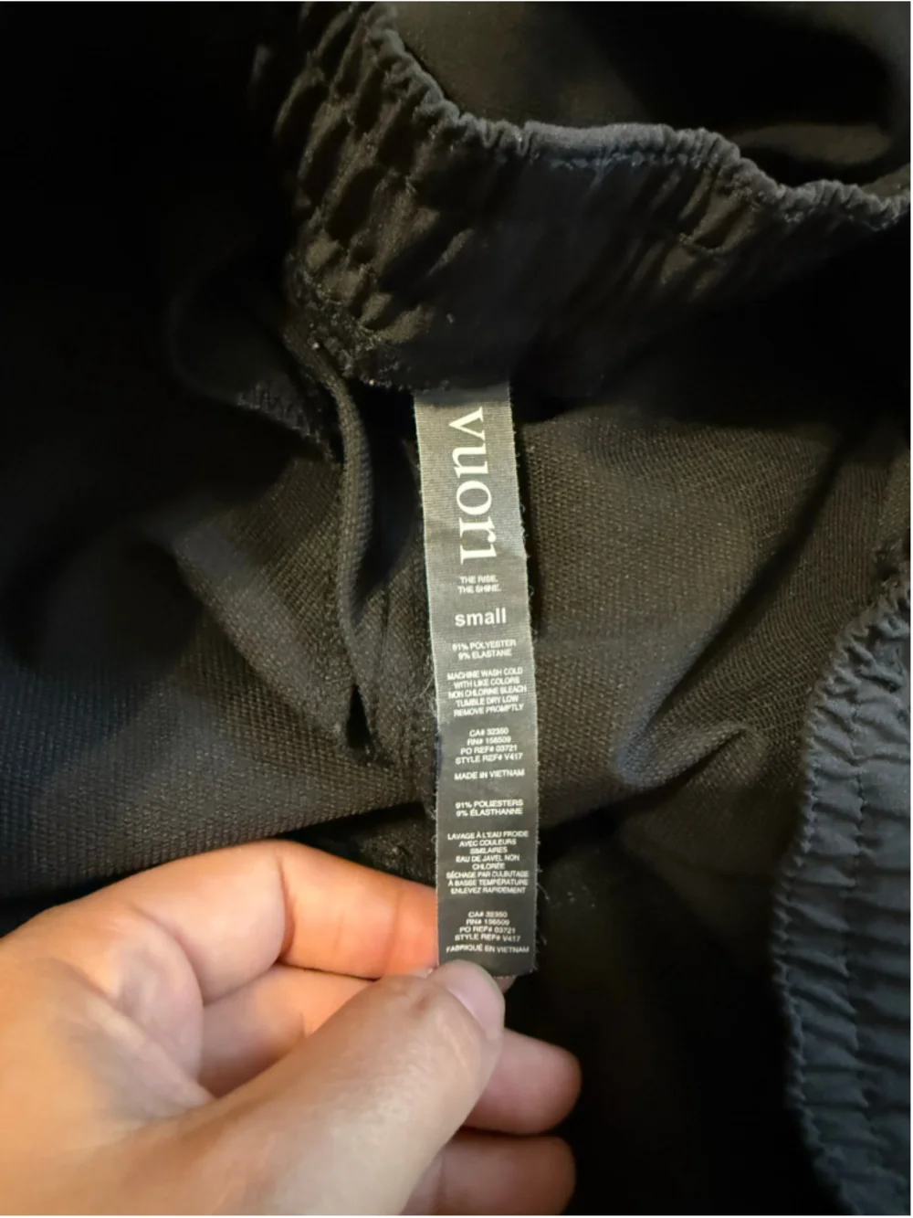 Men's Vuori Transit Joggers Pants Size S Black